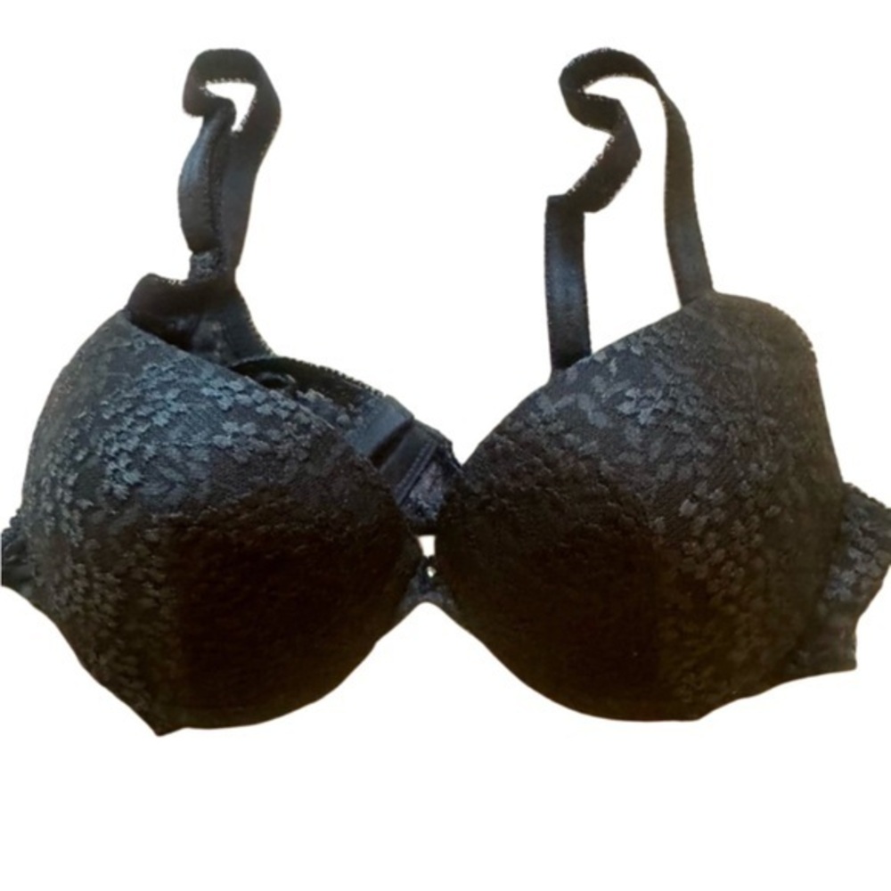 Victoria's Secret Black Textured Bra